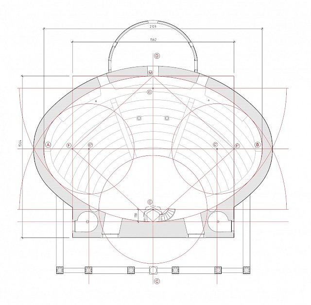 Etudes de traçés régulateurs - Dessin Féroé architectes – Base, relevés CF & NS