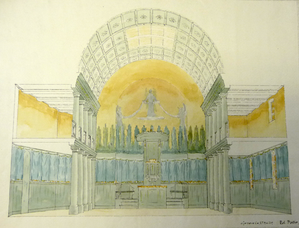 Plan coupe aquarellé, Ed. Fatio, 1929