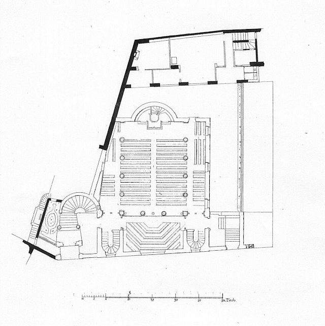 Plan de la Chapelle, cour et locaux annexes, (CIG)