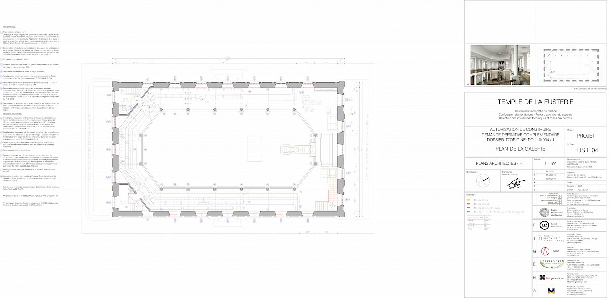 Plan de la galerie. Provenance Atelier Féroé