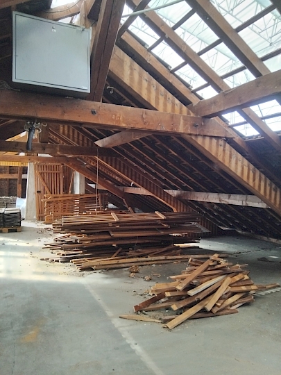 Démontage des combles existants